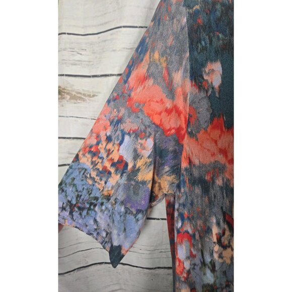 Soft Surroundings Nanette Floral Maxi Dress 2X Watercolor Jersey Knit - Picture 4 of 6